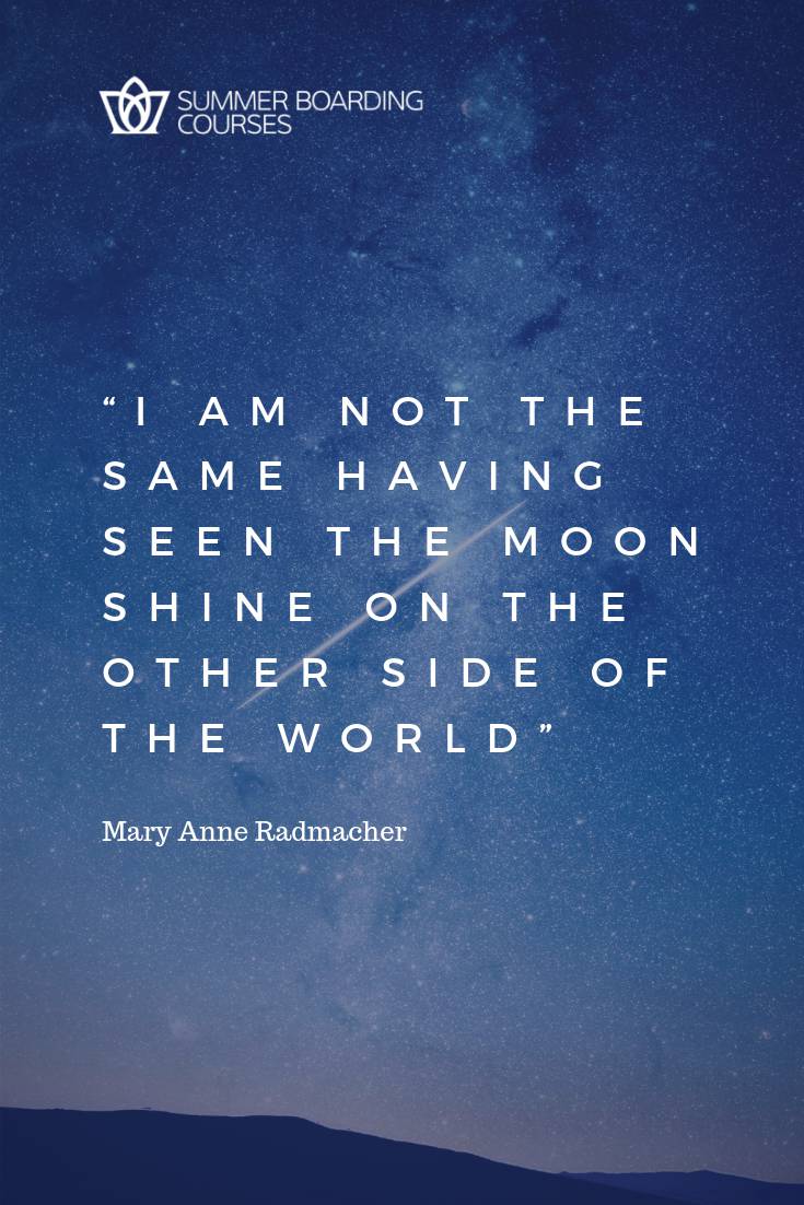 Moon shine on the other side of the world