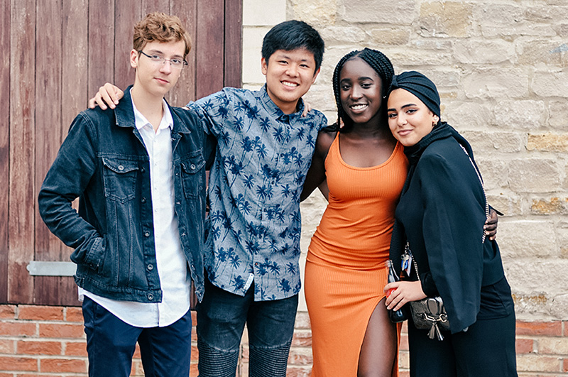 oxford college students stood in a group lowres
