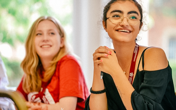 students smiling in the class