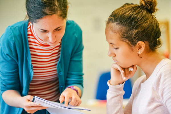 learning english teacher and student in class lowres