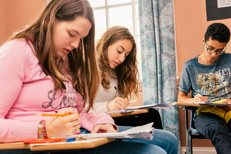 oxford college students studying in class lowres