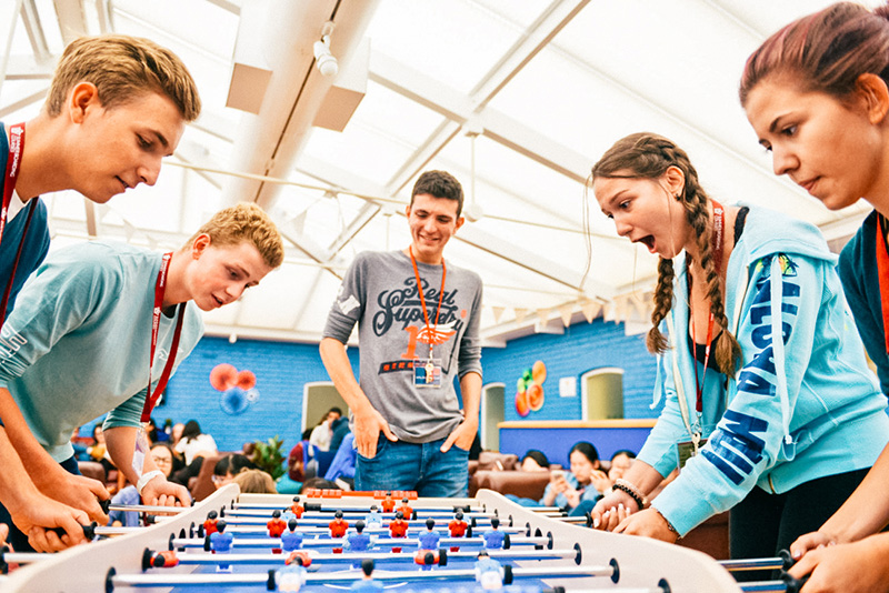 sbc students playing table football lowres