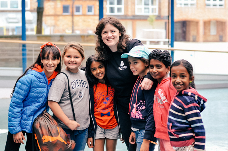 young sbc students and staff member on trip lowres