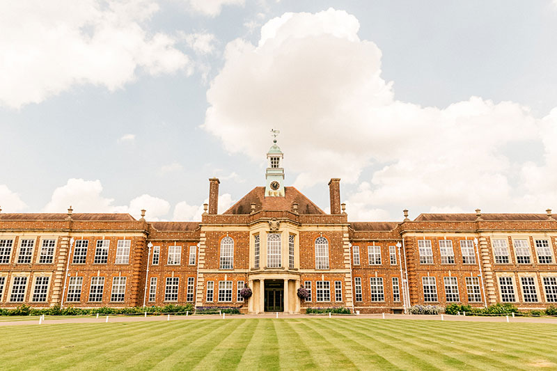 Headington Summer School view from the front of the building and the grounds