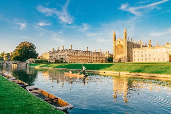A view of Cambridge College across the river