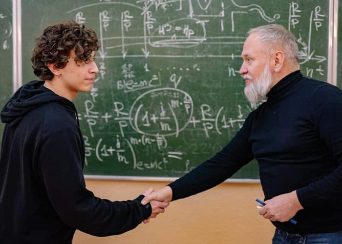 studnet-teacher-shaking-hands-in-summer-school.