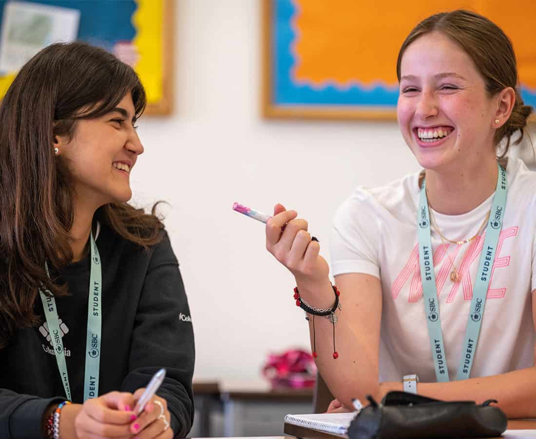 Summer School students laughing in class