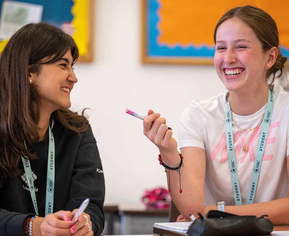 Summer School students laughing in class