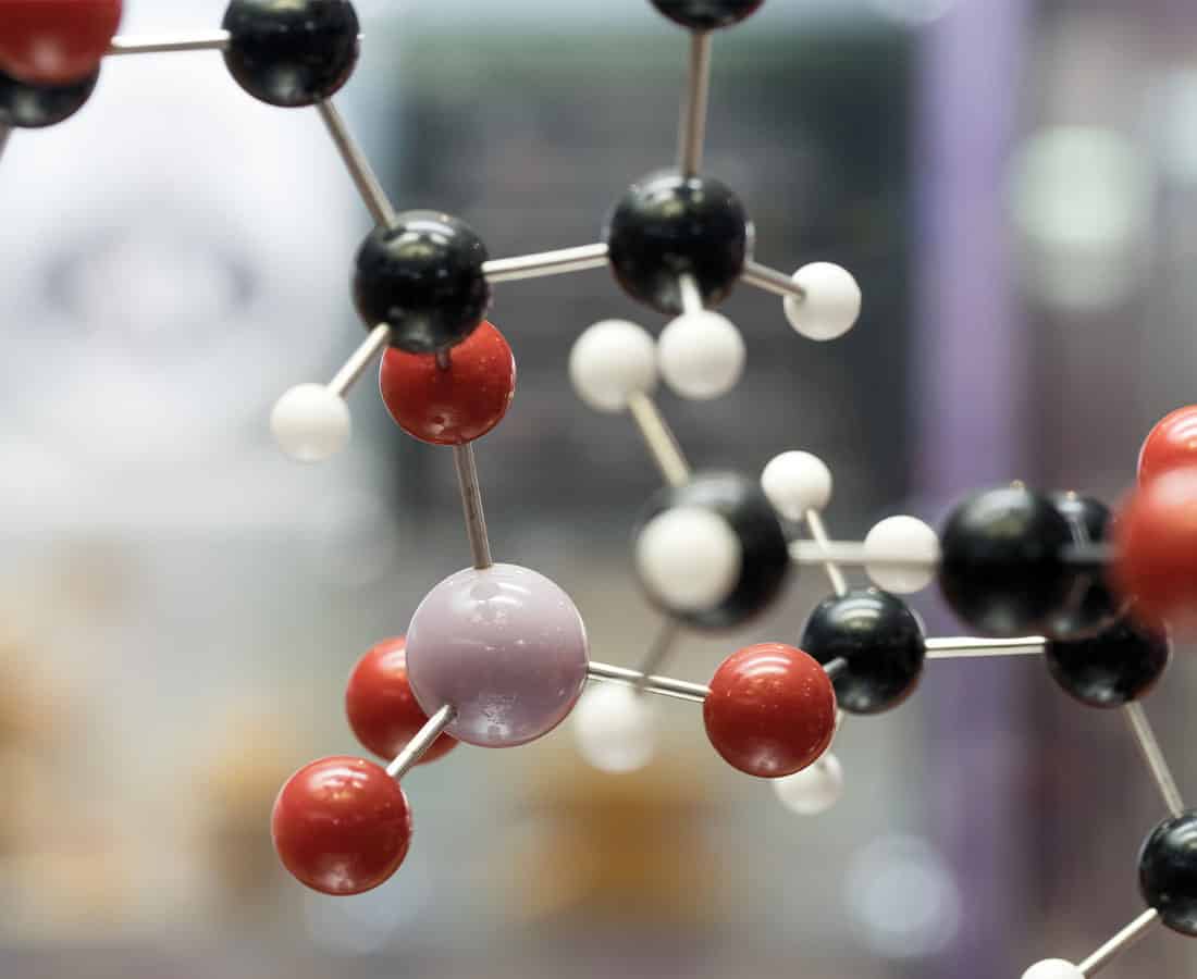 Natural-scienes-molocules-in-red-white-black