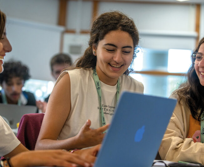 SBC-at-Eton-college-psychology-student-smiling-using-laptop